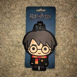 Harry Potter Cartoon Luggage Tag - Black, Red, Yellow